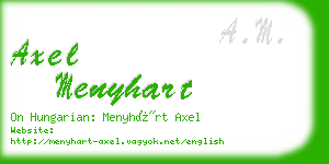 axel menyhart business card